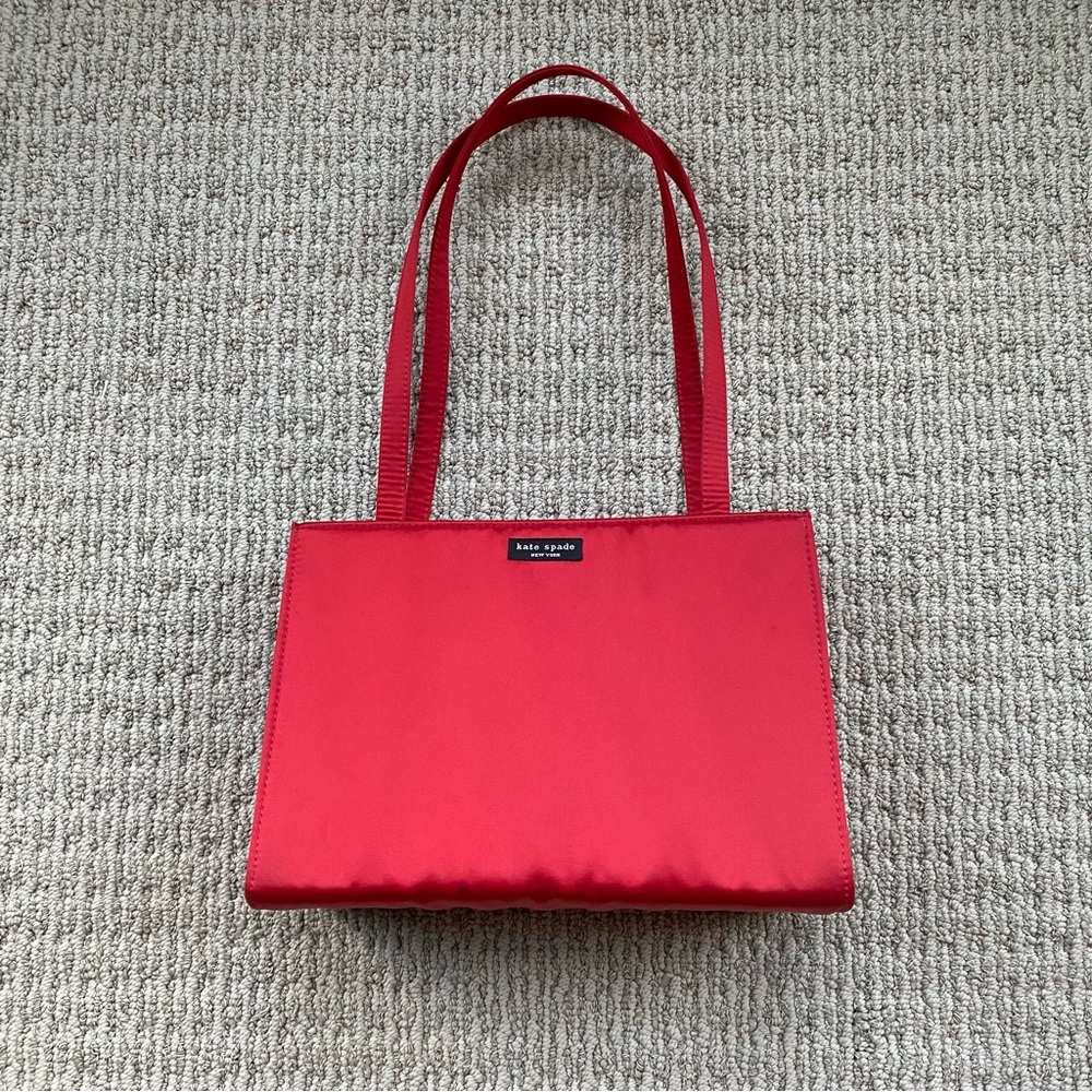 Kate Spade New York Nylon Red Shoulder Bag - classic red purse - great condition